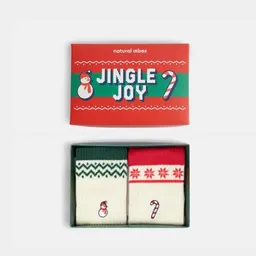 Natural Vibes Natural Vibes 2-Pack Jingle Joy Bio GOTS | Geschenkset | Bunte Tennissocken | Herren Damen Socken | – Produktbild 1 von 1