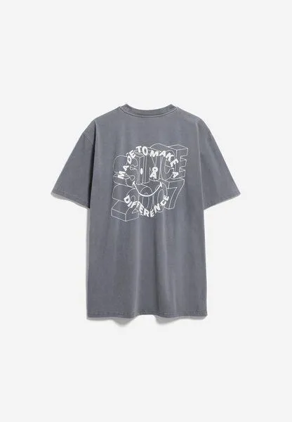 ARMEDANGELS ARMEDANGELS MAARKOS GMT DYE SMILE Herren T-Shirt aus 100% Bio-Baumwolle, Moonshadow washed, – Produktbild 5 von 5