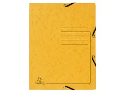 Exacompta 25 Exacompta Sammelmappen, Colorspan-Karton, 355 g/m², DIN A4, Gummizug, 3 Klappen, gelb – Produktbild 1 von 1