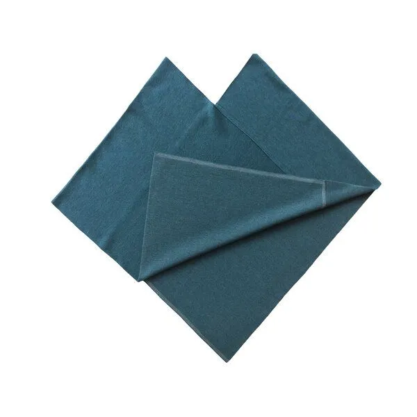 austriandesign.at austriandesign.at DreieckPoncho reversibel dünn aus extrafeiner Merinowolle, Petrol/blaupetrol, – Produktbild 1 von 3