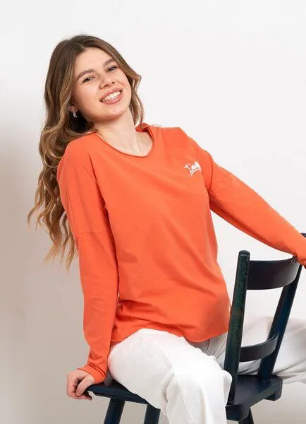 SPARKLES OF LIGHT SPARKLES OF LIGHT Yoga Shirt | LET'S MEDITATE TOGETHER, Rot-orange (orange), – Produktbild 3 von 3