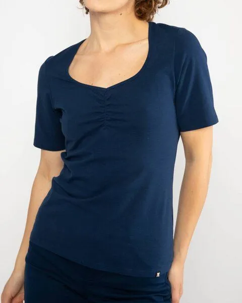blutsgeschwister Blutsgeschwister T-Shirt Balconnet Féminin Basic, Dark ultramarine (blau), – Produktbild 2 von 3