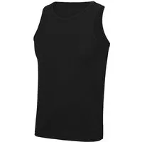 Just Cool Just Cool Muskelshirt Unterhemd Sportshirt Ärmellos Shirt Recyceltes Polyester Atmungsaktiv Vegan Stretch Neonfarben, Schwarz, – Produktbild 1 von 1