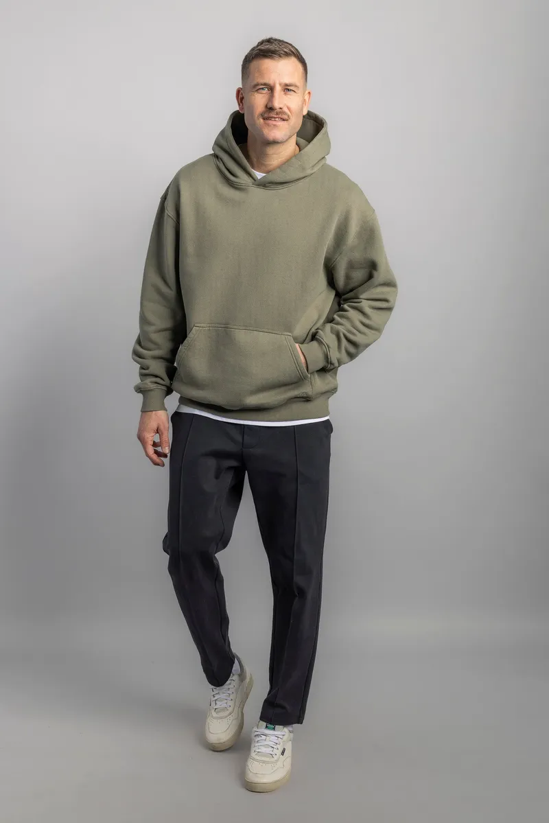 DIRTS DIRTS Herren vegan Hoodie Oversized Dusty Olive, Grün, – Produktbild 1 von 2