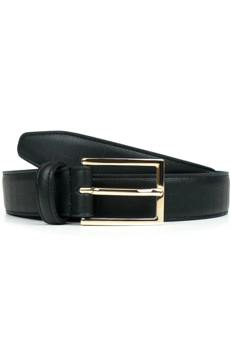 Will's Vegan Store Will's Vegan Store Herren vegan Gürtel Luxus 3cm Schwarz, Schwarz, – Produktbild 1 von 2