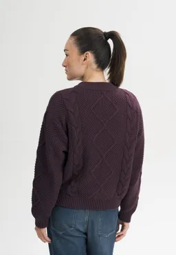 MELA MELA Damen vegan Pullover Samaira Elderberry Melange – Produktbild 1 von 1