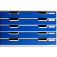 Exacompta Exacompta Schubladenbox Modulo "Office", DIN A3+, 5 Schubladen geschlossen, blau – Produktbild 1 von 1