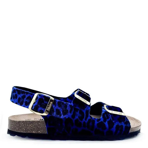 thies Vegane "thies ® Rec Backstrap Leo Sandale" aus rec. PES, Blue leo, – Produktbild 1 von 4