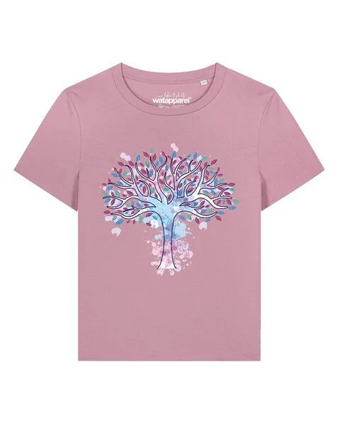 watapparel watapparel T-Shirt Frauen Tree of life, Lilac dream, – Produktbild 1 von 2