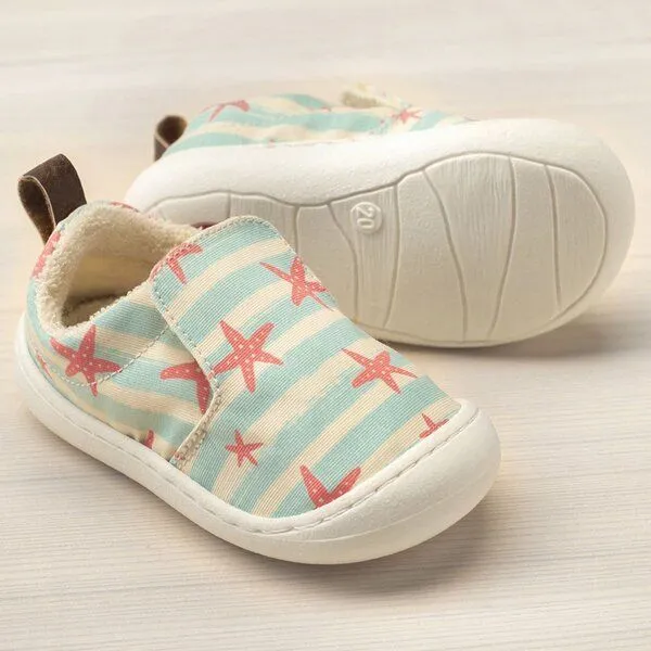 Pololo Pololo Lauflernsneaker "Chico" aus Seaqual Yarn mit Baumwoll-Futter, Größen 20-27, Seesterne, – Produktbild 2 von 4
