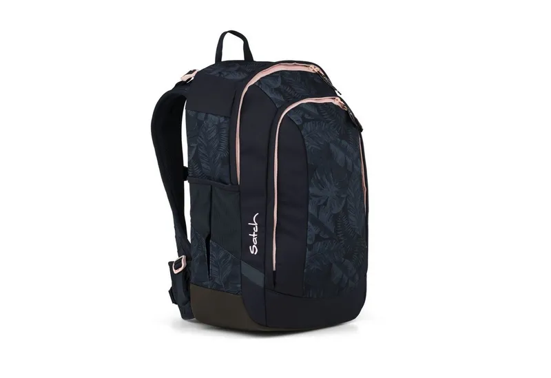 Satch Satch Schulranzen Schulrucksack-Set AIR Midnight Jungle 2-teilig (2-teilig), Schulranzen, ergonomisch, Laptop-Fach, Your-Size-System, Schwarz, – Produktbild 2 von 5