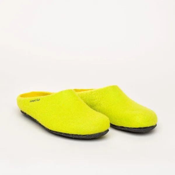 Magicfelt Magicfelt Filz-Hausschuh 709 aus 100% Merino-Wolle für Damen & Herren, Limone, – Produktbild 1 von 4