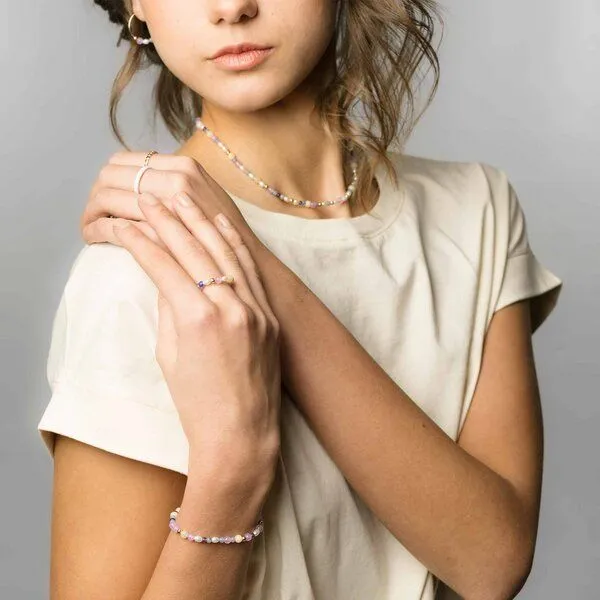 fejn jewelry fejn jewelry Ring 'spring pearl' mit Süsswasserperlen und Halbedelsteinen, Gold, – Produktbild 2 von 2