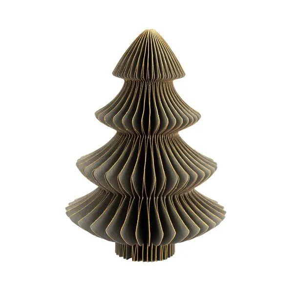 El Puente El Puente Papier-Tannenbaum "Falta" | Fair Trade & Handmade aus Indien, Grau, – Produktbild 1 von 1