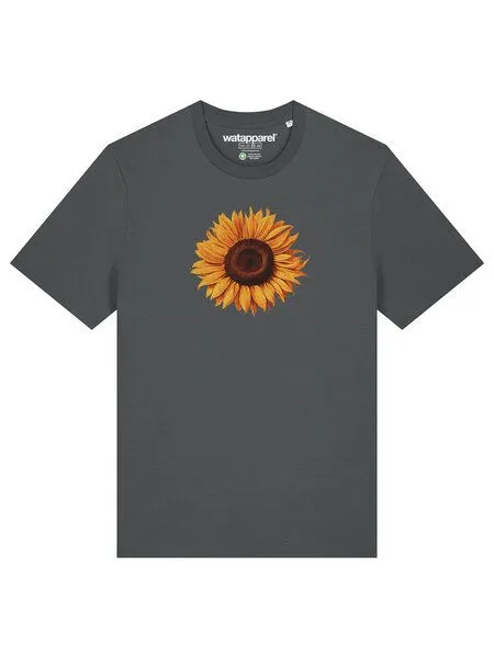 watapparel watapparel T-Shirt Unisex Sonnenblume, Anthracite, – Produktbild 2 von 3