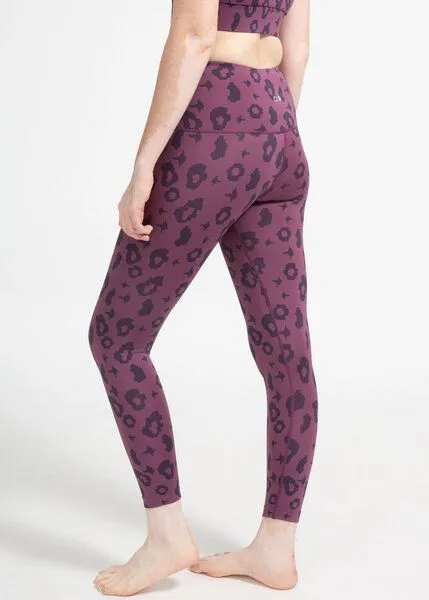 boochen boochen Highwaist Leggings mit Leopard Print, Lila leopard, – Produktbild 3 von 4