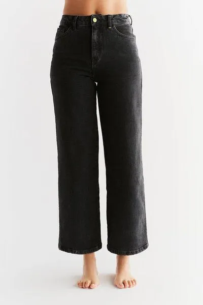 Evermind Evermind W's Wide Leg Jeans-WE1010, Carbon gray, – Produktbild 2 von 5