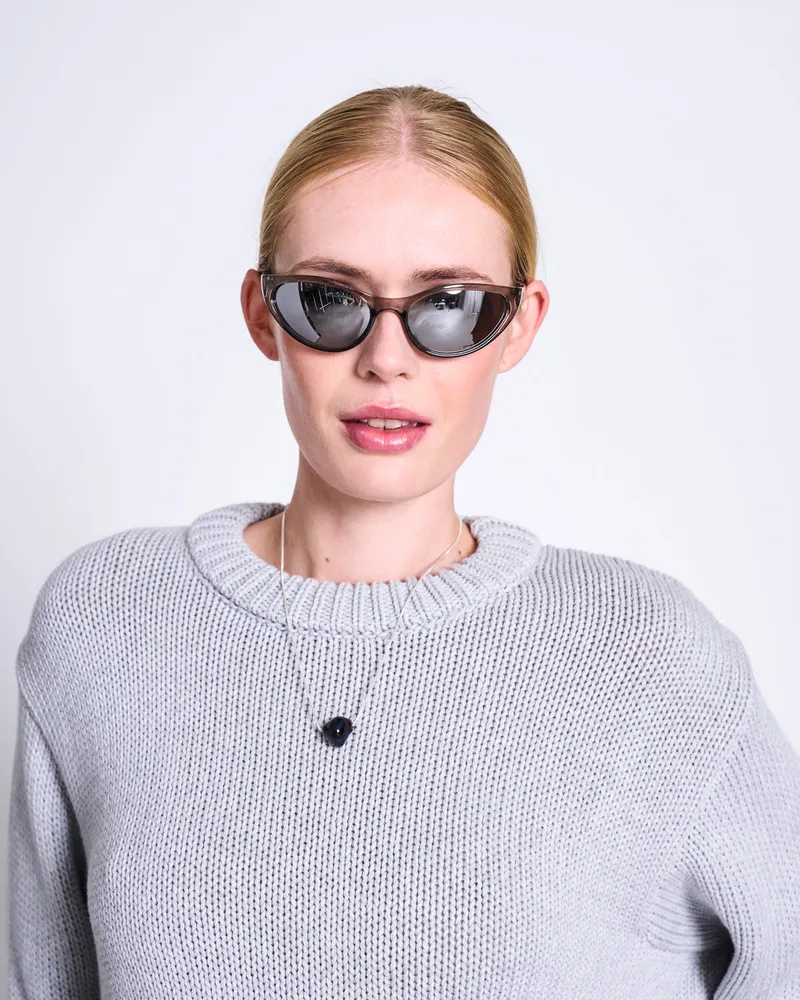 JAN N JUNE JAN 'N JUNE Damen vegan Pullover Sona Hellgrau, Hellgrau, – Produktbild 1 von 3
