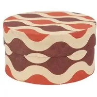 El Puente El Puente "Red Waves" Dose aus Jute-Papier in Rot | Fair Trade & Handmade aus Bangladesch – Produktbild 1 von 1