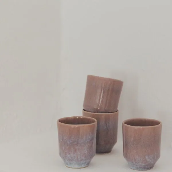 NAKOA NAKOA Keramik Cappuccino Tassen 4er Set Handgefertigtes Steingut, Brown, – Produktbild 4 von 8
