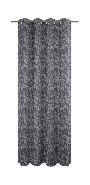 Nature by Adam Nature by Adam Vorhang aus 100% Bio-Baumwolle - Made in Germany - Flower Cuveé Light, Dunkelblau, – Produktbild 3 von 7