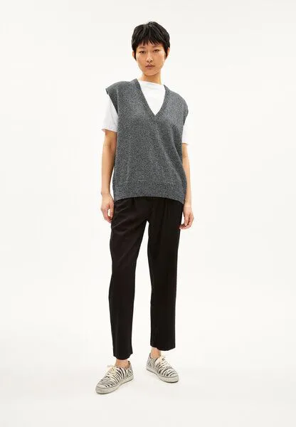 ARMEDANGELS ARMEDANGELS MALUKAA CLEAN UP - Damen Stricktop Loose Fit aus Bio-Baumwoll Mix, Black-undyed, – Produktbild 4 von 4