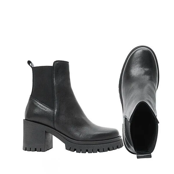 Ten Points Ten Points Leder-Absatzboots, Ylva mit Gummi, Schwarz, – Produktbild 1 von 4