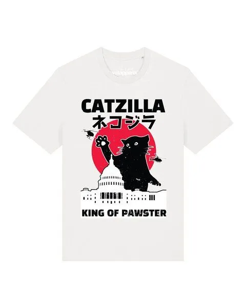 watapparel watapparel T-Shirt Unisex Catzilla, Off white, – Produktbild 1 von 2