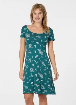 ragwear ragwear Minikleid LUNNGO DRESS PRINT Elastische Viskosemischung mit dezentem Rückenausschnitt – Produktbild 1 von 1