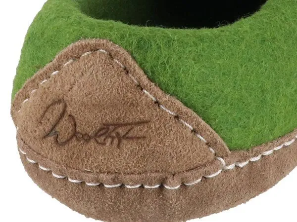 WoolFit WoolFit Barfuß-Hausschuhe „Footprint“ hand-gefilzt, extra weich & flexibel, Grün, – Produktbild 3 von 4