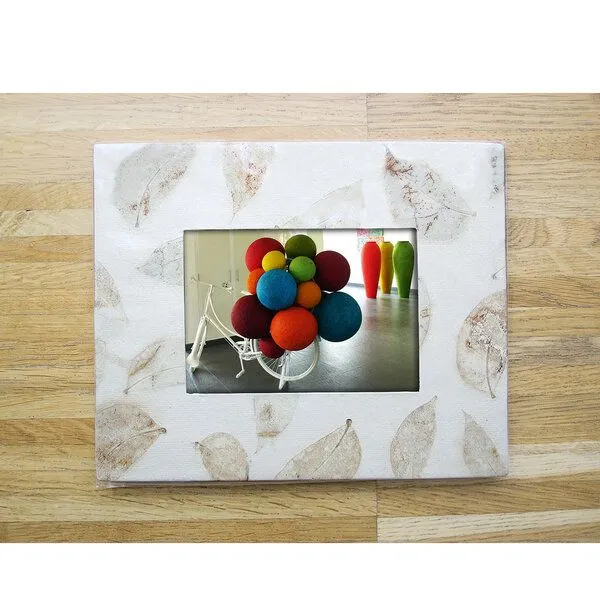 Sundara Sundara Fotorahmen 'IMPRINT' aus handgeschöpftem Papier, Natur, – Produktbild 1 von 2