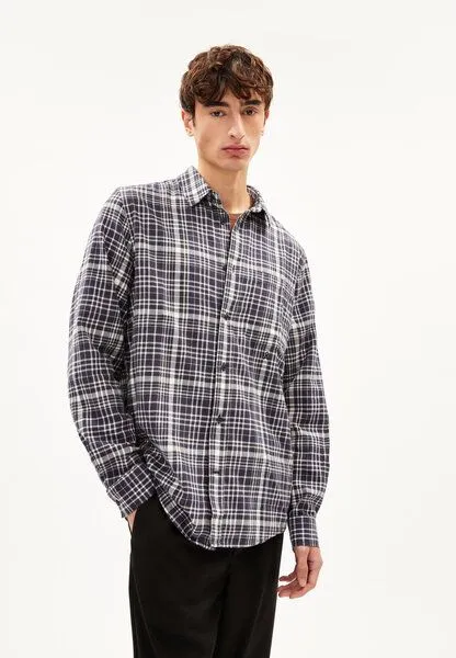 ARMEDANGELS ARMEDANGELS AARSENIO - Herren Hemd Relaxed Fit aus Bio-Baumwolle, Night sky - oatmilk, – Produktbild 1 von 4
