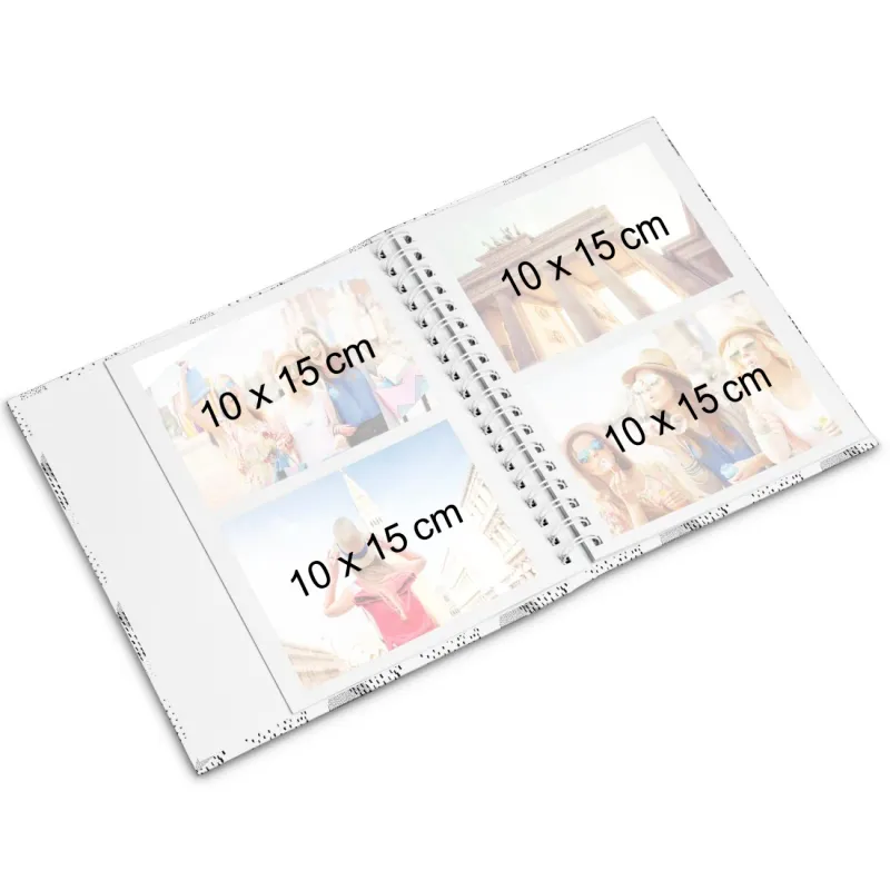 Hama Hama Spiral-Album "Graphic", 19x24,5 cm, 40 weiße Seiten, Dots – Produktbild 2 von 3