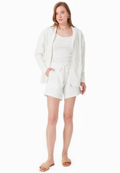 ORGANICATION ORGANICATION Sweatjacke aus Bio-Baumwolle, Off white, – Produktbild 2 von 4
