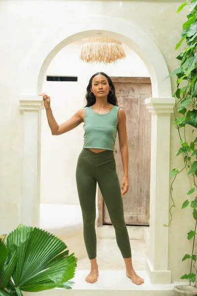 YogiLiebe YogiLiebe Damen Yogalegging „Maitri“ – Soul Collection aus Bio-Baumwolle, Magic plum, – Produktbild 2 von 4