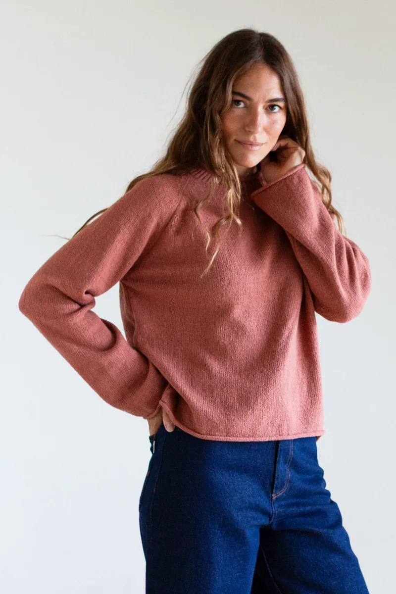 TWOTHIRDS TWOTHIRDS Damen vegan Pullover Glen Adobe Rose, Rosa, – Produktbild 1 von 2