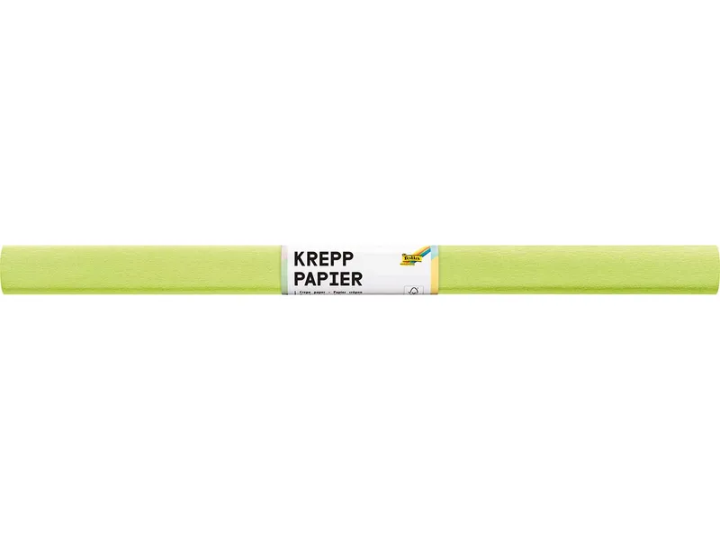folia folia Krepppapier-Rollen, 50 cm x 2 m, 10 Rollen, weißgrün – Produktbild 1 von 1