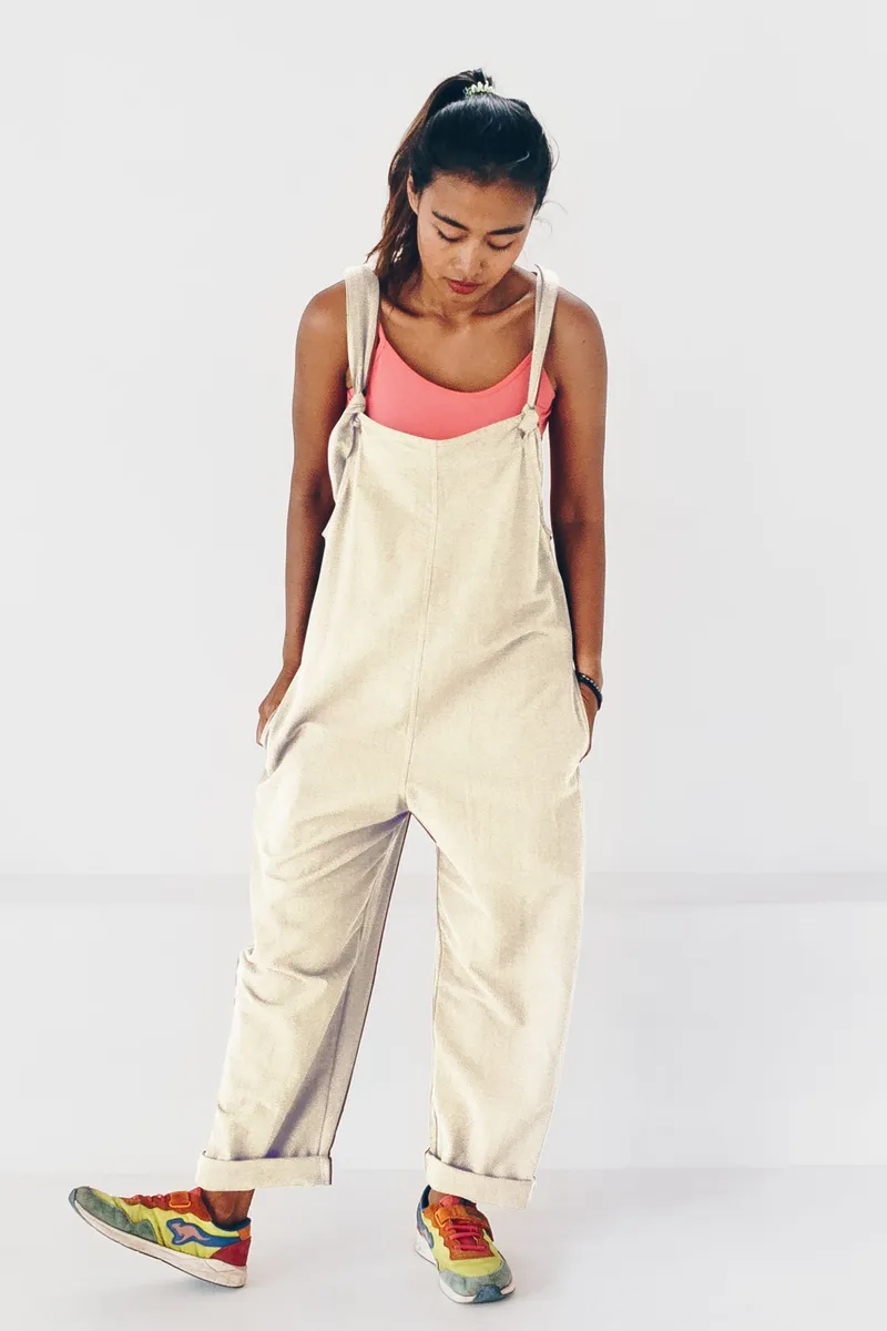 The Driftwood Tales The Driftwood Tales Damen vegan Jumpsuit Beige, Beige, – Produktbild 2 von 2