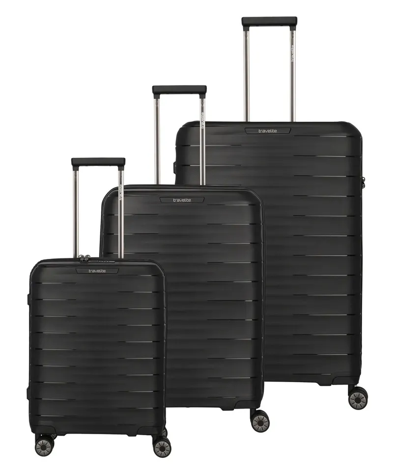 Travelite Travelite Mooby 3-tlg. Koffer-Set L/M/S, 4w Schwarz, Black, – Produktbild 1 von 1