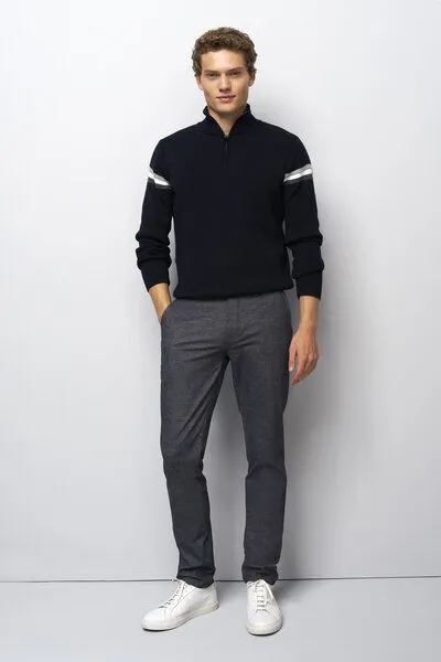 M 5 BY MEYER M 5 BY MEYER Sportliche Chino im Wool Look, Blau (dark blue), – Produktbild 4 von 8