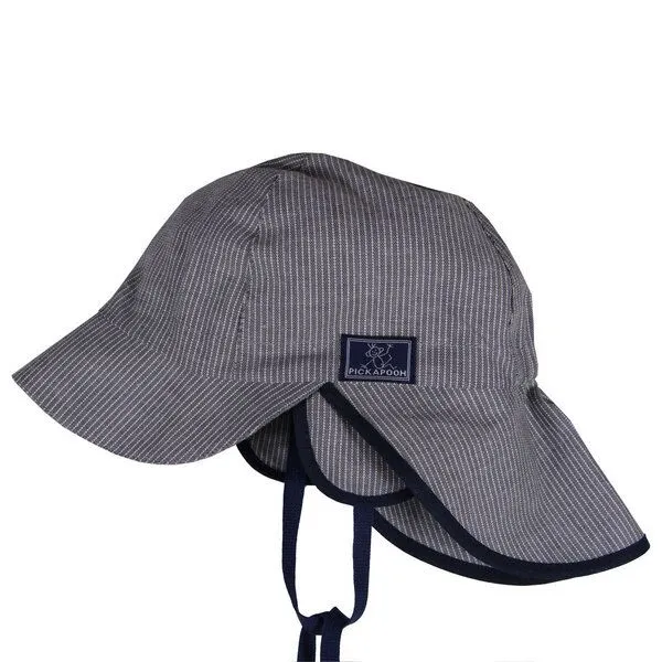 Pickapooh Pickapooh Baby Sommer Mütze Bio Baumwolle, Marine-geringelt, – Produktbild 1 von 2