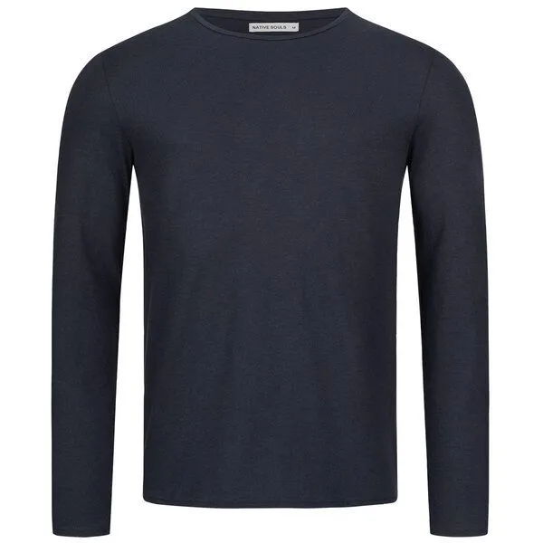NATIVE SOULS NATIVE SOULS Slub Longsleeve Basic Herren, Navy, – Produktbild 1 von 1