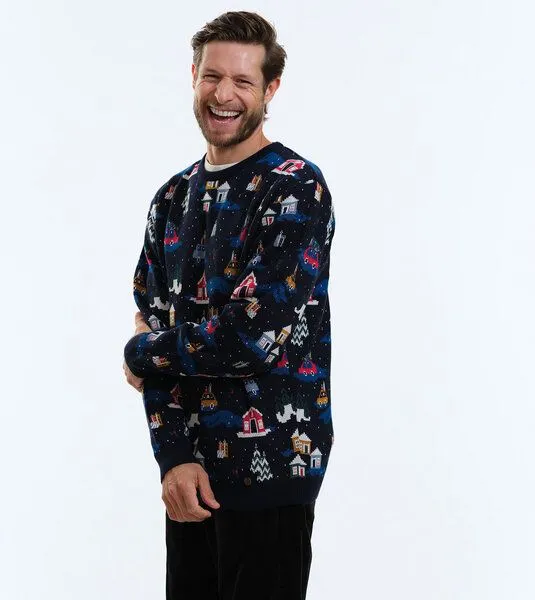 Gary Mash GARY MASH Strickpullover James aus Biobaumwolle, Holy moly blau, – Produktbild 2 von 4