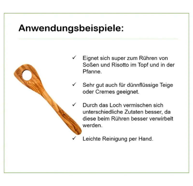 Olivenholz erleben Olivenholz erleben Risottolöffel (30 cm) aus Olivenholz – Produktbild 7 von 8