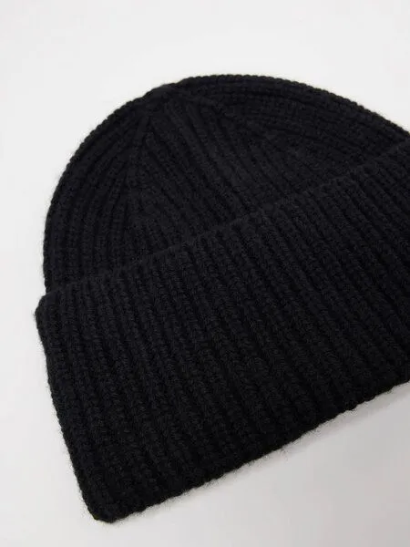 LANIUS LANIUS Mütze aus Bio-Schurwolle und Bio-Baumwolle, Black, – Produktbild 3 von 4