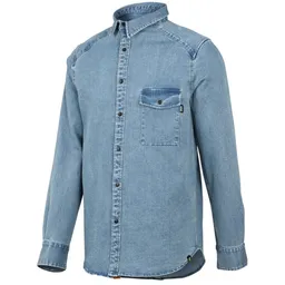 IXS Sports Division IXS Sports Division iXS Carve Digger Organic Denim Shirt XL Washed Blue - stylisches Bike- und Freizeit-Hemd – Produktbild 1 von 1