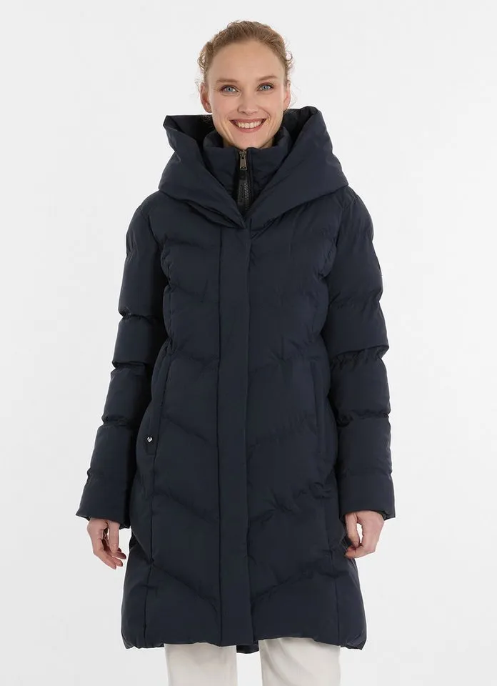 ragwear ragwear Steppmantel NATALKA verdeckter Reißverschluss, Blau, – Produktbild 1 von 5