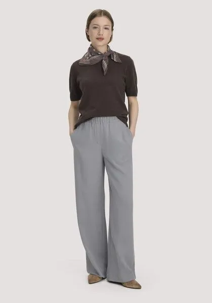 hessnatur hessnatur Gewebe Hose Wide Leg aus reinem TENCEL Lyocell, Nebelblau, – Produktbild 1 von 4