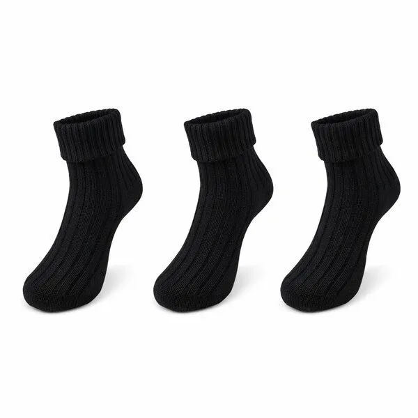 Bruno Barella Bruno Barella Damen Socken aus feiner Lammwolle – 3er-Pack, Schwarz, – Produktbild 2 von 2