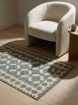 Rugtales Kelim Gashgai Mehrfarbig „Rugtales“ aus Schurwolle, 103x152 cm – Produktbild 1 von 1